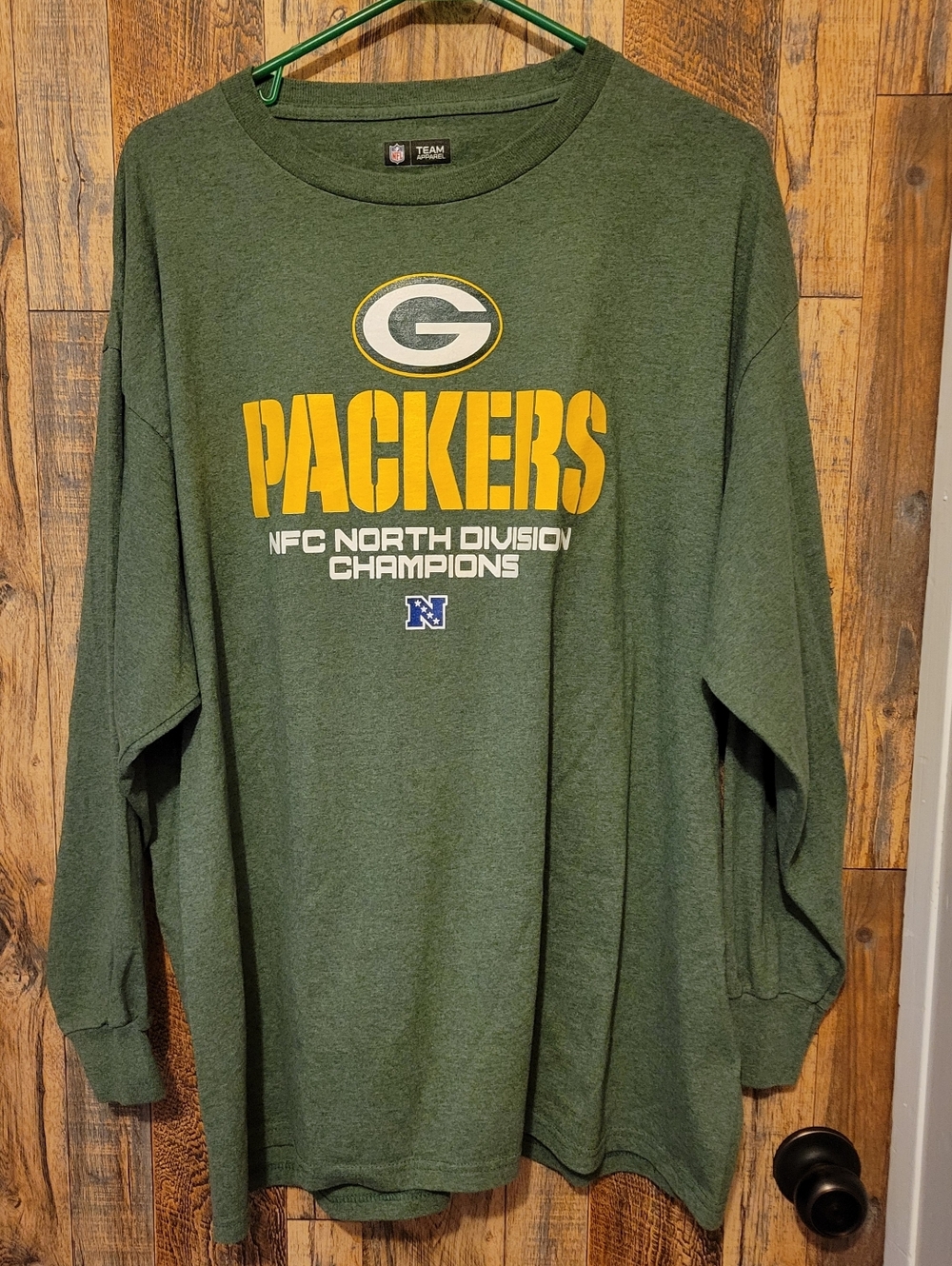 NFL Team Apparel Olive Green Heather Crewneck Tee